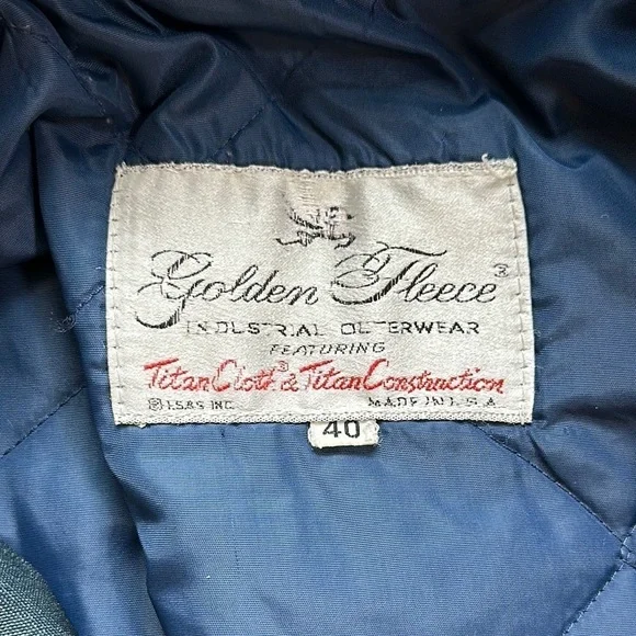 Vintage Golden Fleece brand titan cloth industrial outerwear coat made in USA - Picture 2 of 13